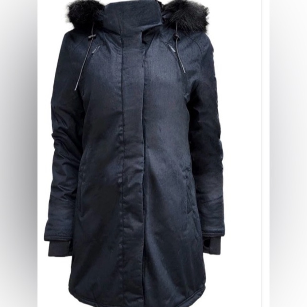 Hoodlamb New  Women's Nordic Black Parka New Size large